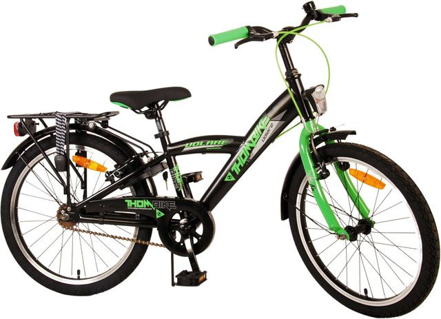 TPFSports Thombike Kinderfahrrad, 20 Zoll, Schwarz/Grün, 2 Handbremsen - Bild 1