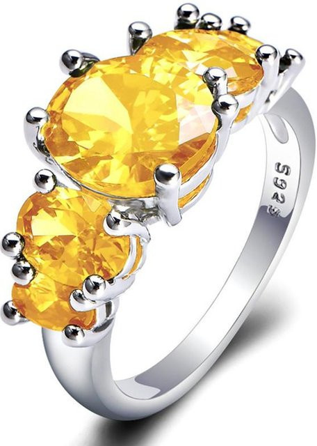 Ring Weißgold überzogen, Zirkonia, Damen - Bild 1