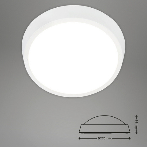 Briloner LED Außenwandleuchte in Weiß, Durchmesser: 27 cm, Höhe: 9,3 cm - Bild 2