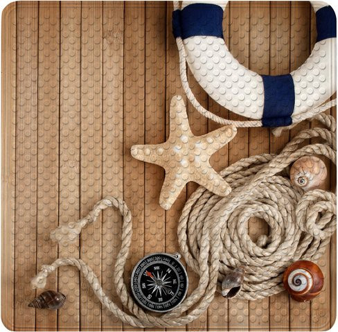Sanilo Badematte Maritime Beige quadratisch B/B: 53 x 53 cm - Bild 1
