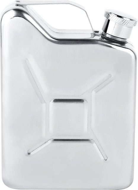 TOMTOP JMS Tragbare Edelstahl Whiskey Flasche, Silber, 147 ml - Bild 1