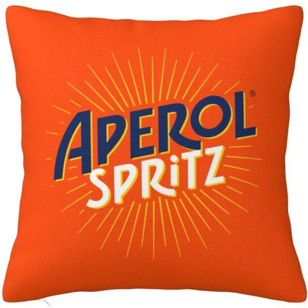 Copperloom Goods Aperols Spritz Kissenbezug mit Grafikprint, Orange, B/T/H: 30 x 30 x 1 cm - Bild 1