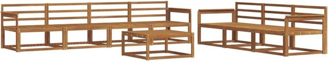 vidaXL Outdoor-Sofagarnitur 8-teilig aus Akazie Massivholz in Natur Braun - Bild 1