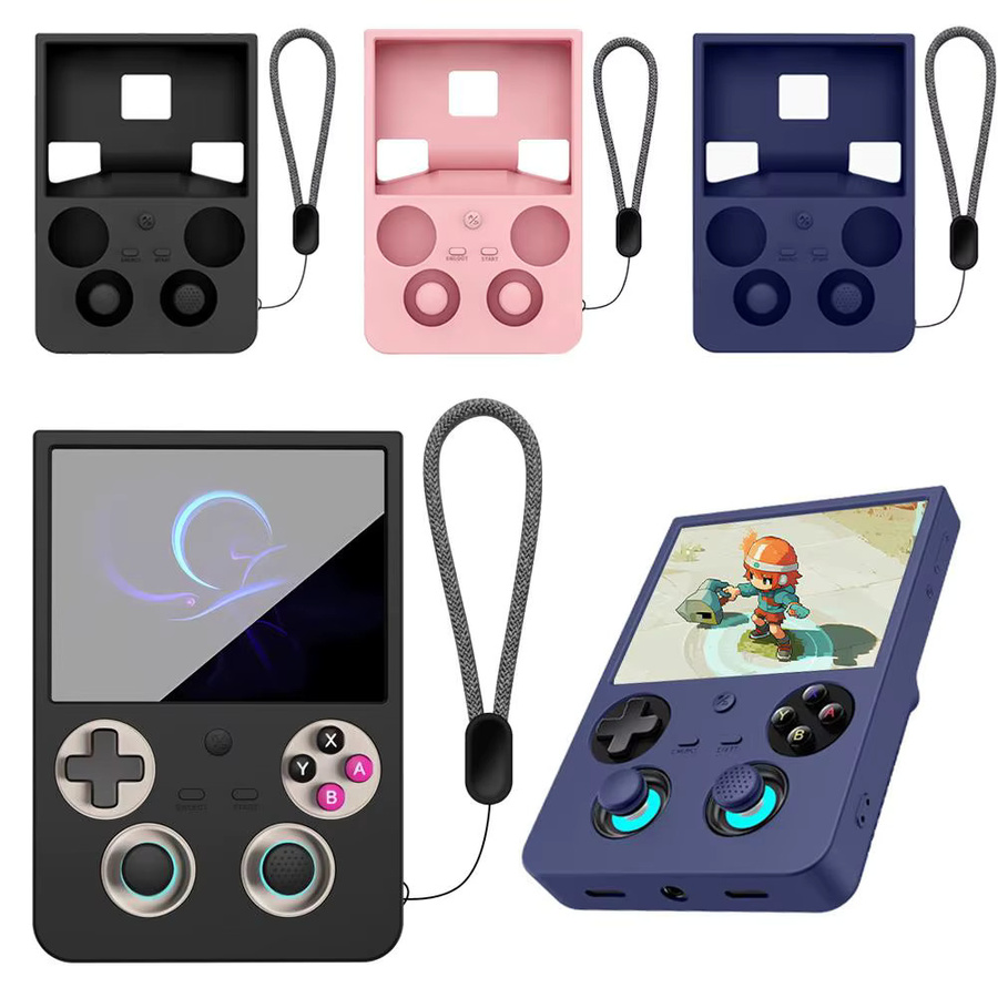 Anbernic RG 477V Schutzhülle aus Silikon in Blau für Retro-Handheld-Spielkonsolen, stoßfest und kratzfest - Bild 5