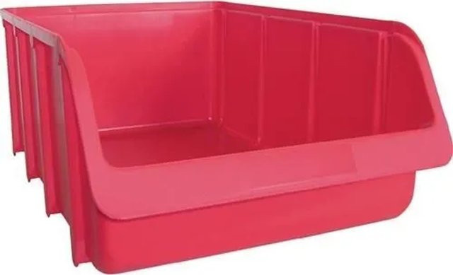 Hünersdorff Sichtlagerkasten L 489 in Rot, B/H/T: 31,2 x 18,4 x 48,9 cm - Bild 1