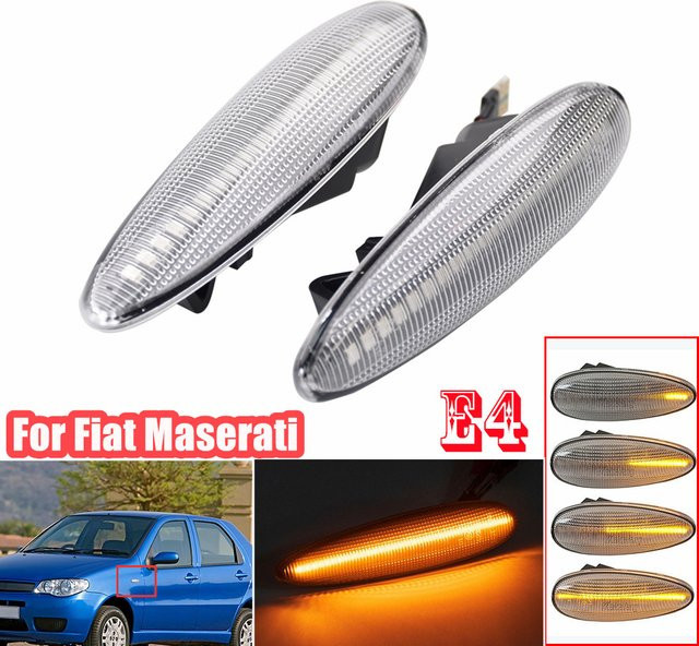Malcayang Dynamische LED Seitenmarkierungs-Blinker für Fiat Palio Albea Croma II Bravo Marea und Maserati 4200 GranSport - Bild 1