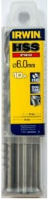 Irwin HSS Metallbohrer Twist Drill in Silber, Durchmesser: 6,0 mm, Länge: 93 mm, Breite: 57 mm - Bild 1