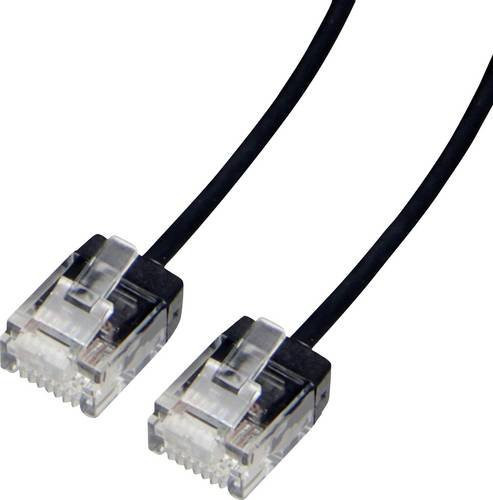 Roline RJ45 Patchkabel CAT 6a U/UTP Ethernet LAN Kabel Schwarz 1,5 m - Bild 1