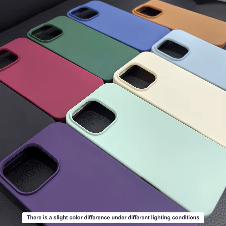 Stoßfeste Flüssigsilikon-Handyhülle für Apple iPhone 11, 12, 13, 14, 15, 16 Pro Max und 15 Plus in Weiß - Bild 5