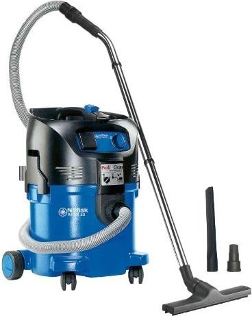 Nilfisk Nass- und Trockensauger Attix 30-21 PC, Blau, 30 l, 1200 W, antistatisch mit halbautomatischem Filter - Bild 1