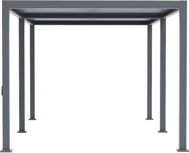 Moderne Pergola aus Aluminium in Anthrazit B/H/L: 589 x 300 x 254,5 cm - Bild 1