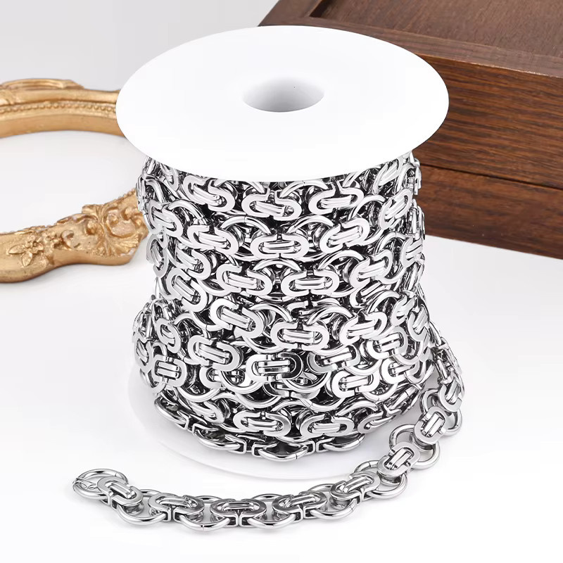 Edelstahl-Kette mit runden Gliedern, Unisex - Bild 2