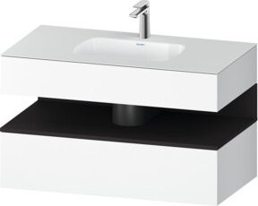 Duravit Einbauwaschtisch-Möbel-Set Qatego in Grau und Weiß, B/T/H: 100 x 55 x 60 cm - Bild 1