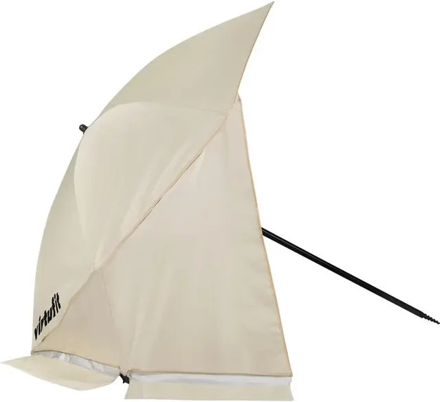 VirtuFit Strandsonne mit Windschutz in Beige mit UPF 50+ und Central Pole - Bild 1