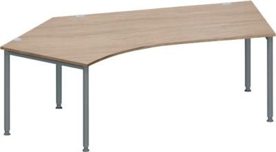 Schäfer Shop Genius Winkelschreibtisch MODENA FLEX 135 Grad mit Ansatz links in Eiche und Anthrazit - Bild 1