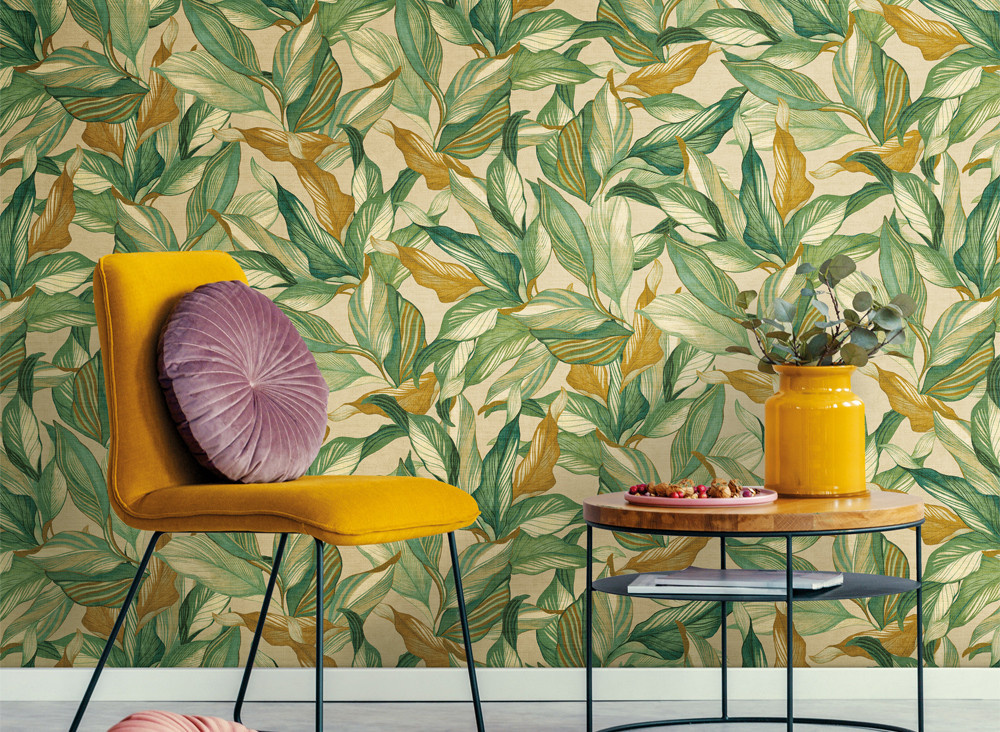 Jannelli & Volpi Tapete Mediterraneo 6611 in Grün Multicolour mit botanischem Floral-Design im Vintage-Stil aus Vlies - Bild 1