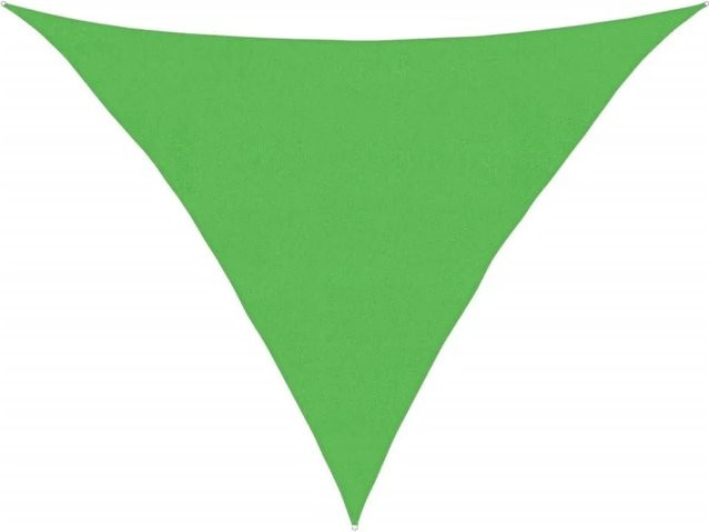vidaXL Sonnensegel Dreieck aus HDPE in Hellgrün, B/T/H: 4 x 4 x 5,8 m - Bild 1
