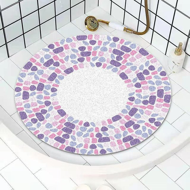 Rutschfeste Badezimmer Matte von Yiran Furniture in Quadratischer Form mit Hohlmaschenboden zur Drainage, erhältlich in Grau, Grün, Blau, Braun und Silber - Bild 1