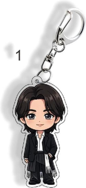 BTS Schlüsselanhänger, Cartoon Figur, Unisex, JIN white - Bild 1