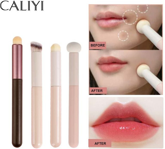 CALIYI Lippen-Concealer-Pinsel mit Schwammkopf, Unisex - Bild 1