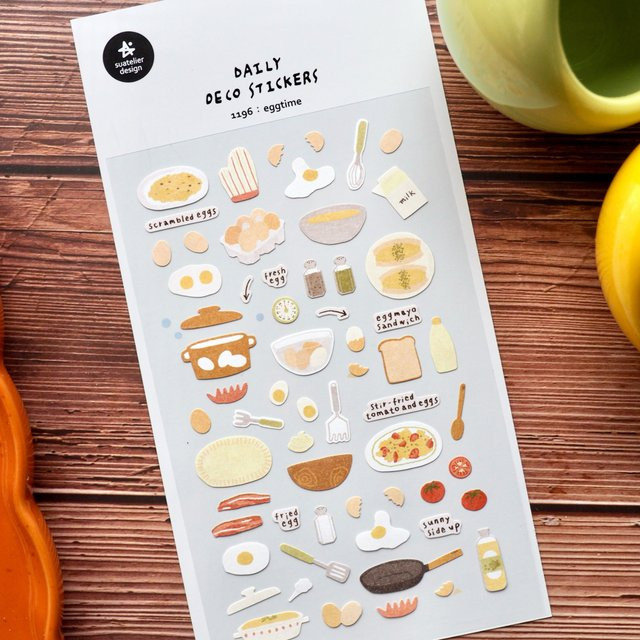 Suatelier Eggtime Papieraufkleber für Scrapbook und DIY Dekoration, Mehrfarbig - Bild 1