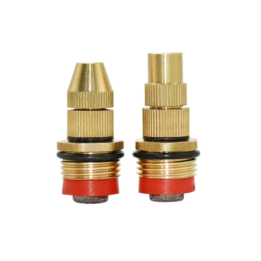 Einstellbare Messing Nebel-Sprühdüse mit 1/4 Zoll Gewinde in Gold für die Gartenbewässerung - Bild 3