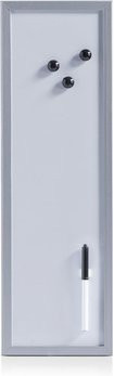 Zeller Magnet- und Schreibtafel Whiteboard aus MDF und Metall in Grau - Bild 1