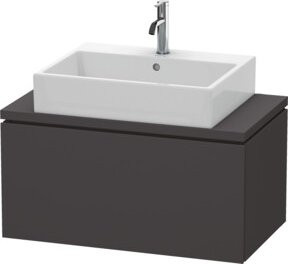 Duravit Waschtischunterschrank Compact L-Cube in Graphit Matt mit einem Auszug, Wandmontage, B/T: 82 x 47,7 cm - Bild 1