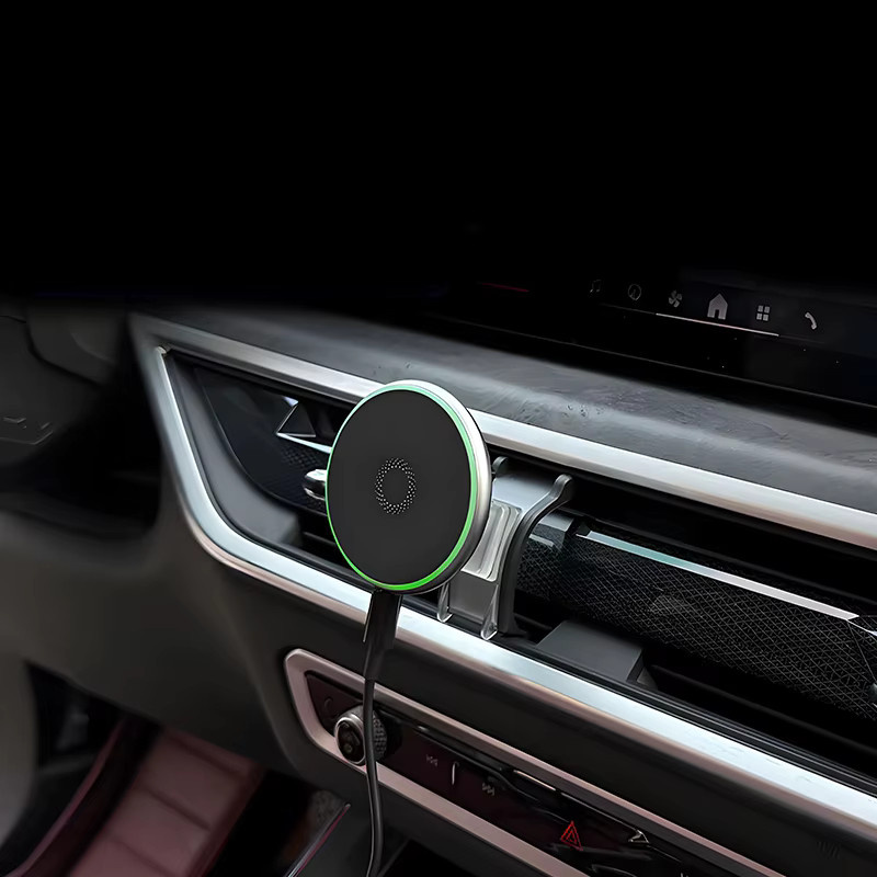 ATDTING Magnetische Handyhalterung mit kabellosem Ladegerät für BMW X5 und X6 G05 G06, Schwarz - Bild 3