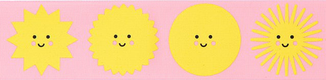 Rico Design Paper Poetry Taftband Sonne in Pink, Breite: 38 mm, Länge: 3 m - Bild 1