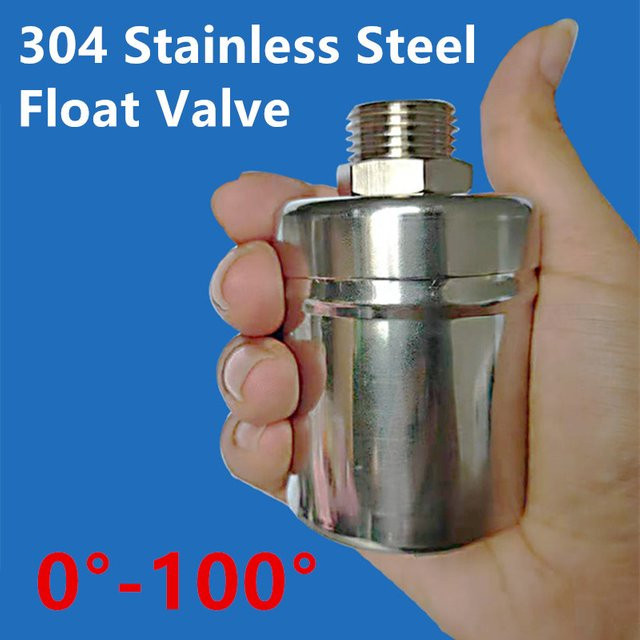 Automatisches Schwimmerventil von xmshxltd aus Edelstahl 304 in Silber, 1/2 Zoll DN20 Wasserstandsregler für Wassertanks und Wassertürme - Bild 1
