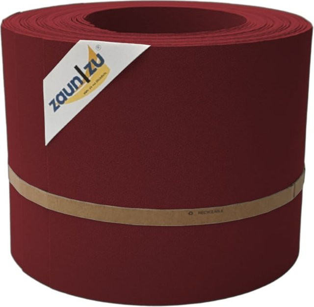 zaun zu Sichtschutzstreifen aus PP für Doppelstabmattenzaun, Bordeauxrot, 10 Stück, Breite: 19 cm, Länge: 2,55 m - Bild 1