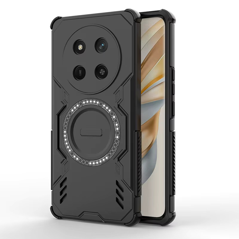 Stoßfeste Magnet-Schutzhülle für Huawei Honor 200, 400 Pro, X9C und Magie 7 Lite mit Wärmeableitung in Schwarz oder Rot - Bild 5