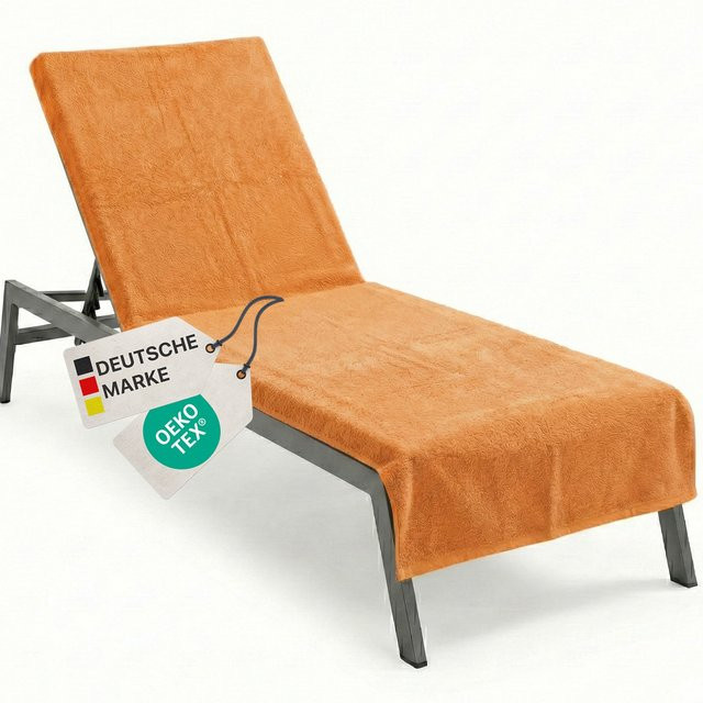 NYVI Frottee Schonbezug für Gartenliege NYVISpa in Orange, B/T/H: 75 x 200 cm - Bild 1