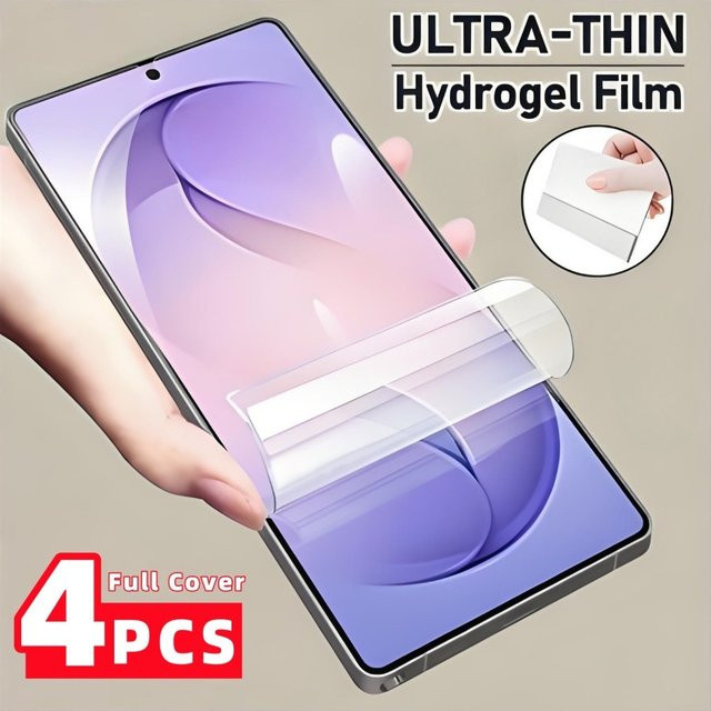 4er-Pack Ultra-Klare Hydrogel-Displayschutzfolien für Samsung Galaxy S26 S25 S24 S23 S22 S21 Ultra Plus Edge, transparent und kratzfest - Bild 1