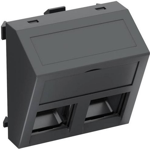 OBO Bettermann Abdeckung Datentechnikträger, Grau, B/H/T: 4,5 x 4,5 x 2,6 cm - Bild 1