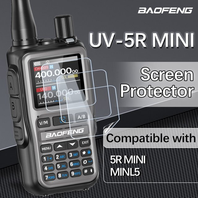 Baofeng UV-5R Mini Displayschutzfolie transparent wasserdicht für Amateurfunkgeräte - Bild 1