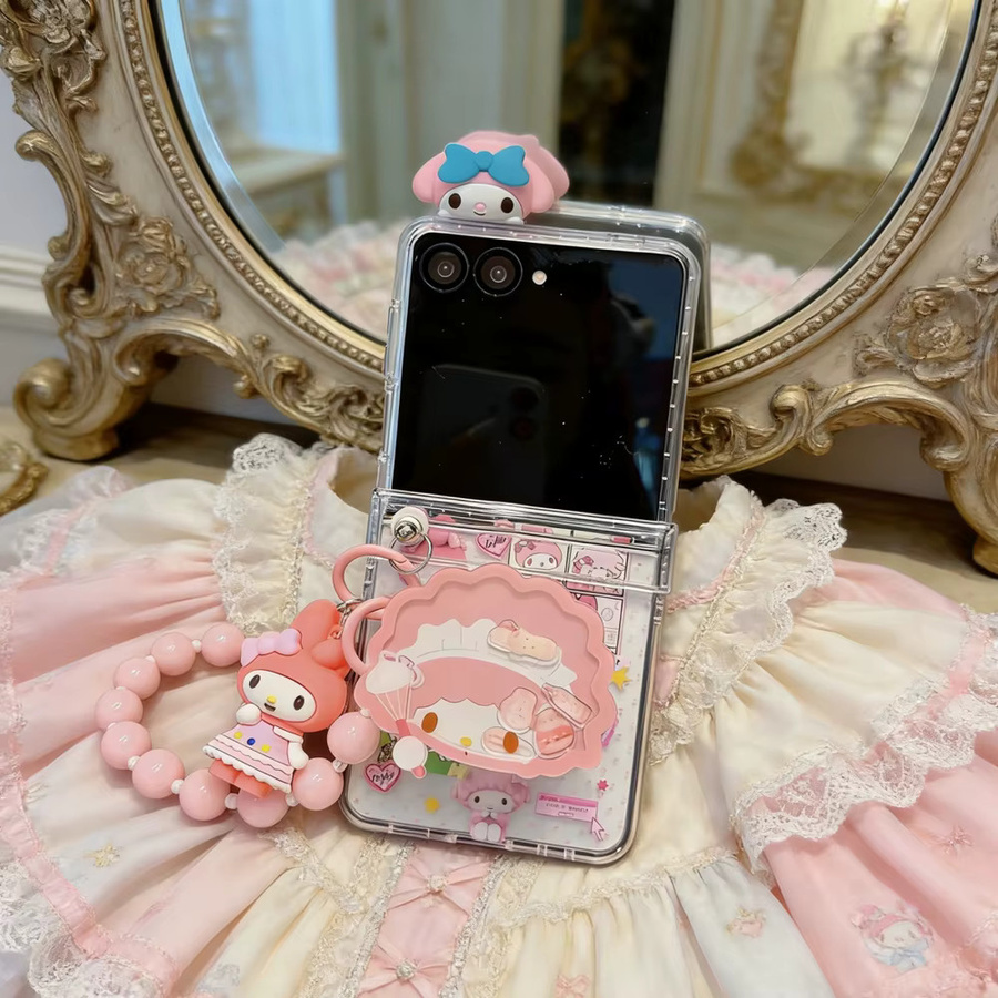 Sanrio My Melody und Cinnamoroll Handyhülle mit Ständer und Trageschlaufe für Samsung Galaxy Z Flip 7 6 5 4 3 - Bild 6