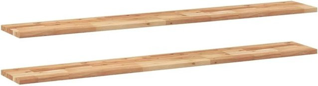 vidaXL Schweberegale Set aus 2 Stück aus Massivholz Akazie, braun, B: 160 cm, T: 20 cm, H: 2 cm - Bild 1