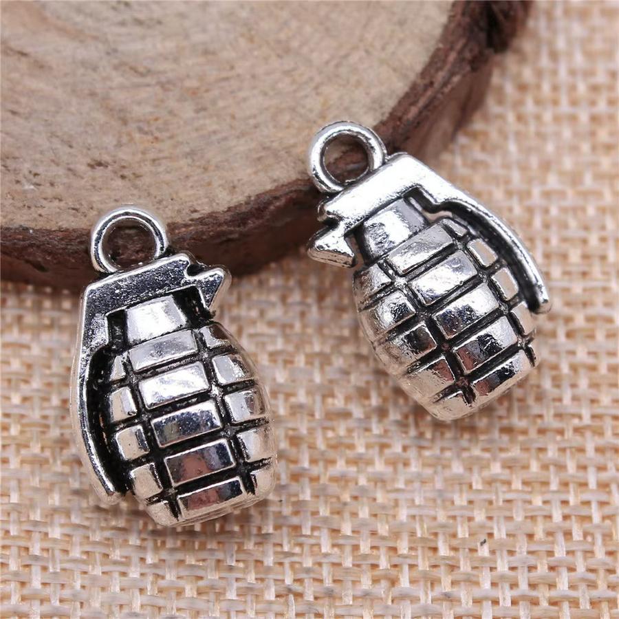 WYSIWYG Charms Anhänger, Silber, Vintage, Unisex, 22 x 13 mm - Bild 2