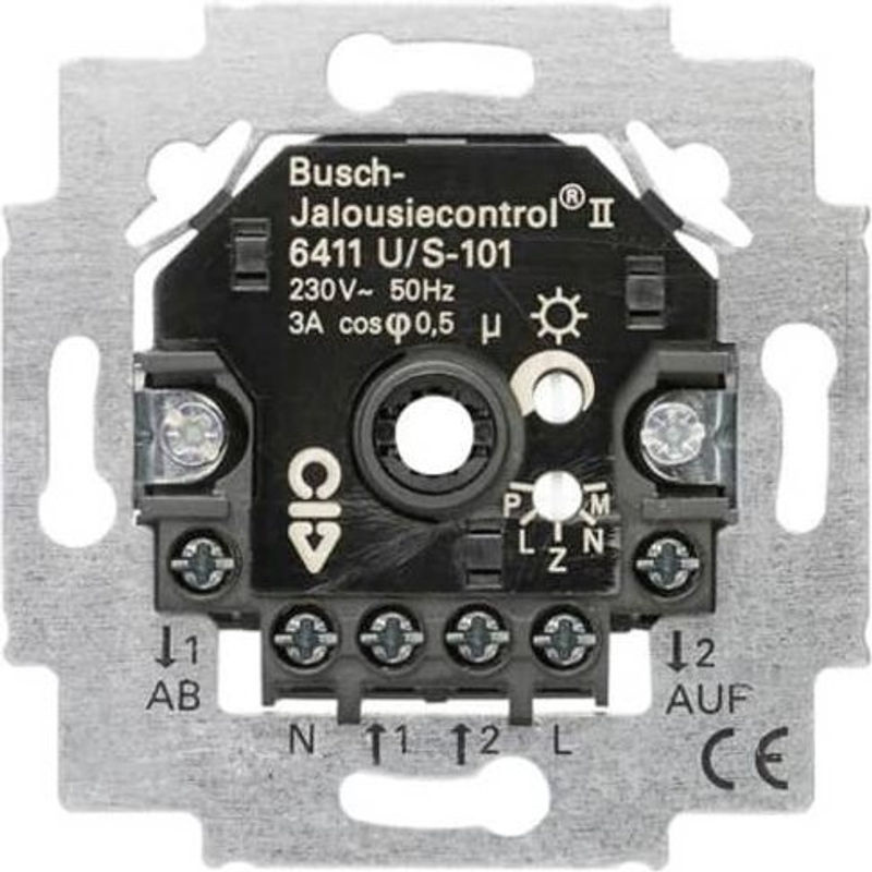 Busch-Jaeger Auslöser Rollo/Jalousie 6411 U/S-101 Schwarz Unterputzmontiert 2 Kanäle Breite: 71 mm, Tiefe: 33 mm, Höhe: 71 mm - Bild 2