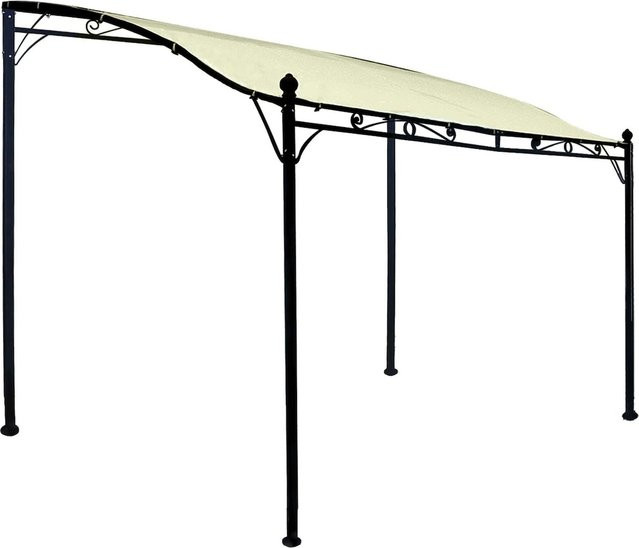DEGAMO Anbaupavillon MANTOVA in Ecru mit dunkel pulverbeschichtetem Stahlgestell B x T: 300 x 250 cm - Bild 1