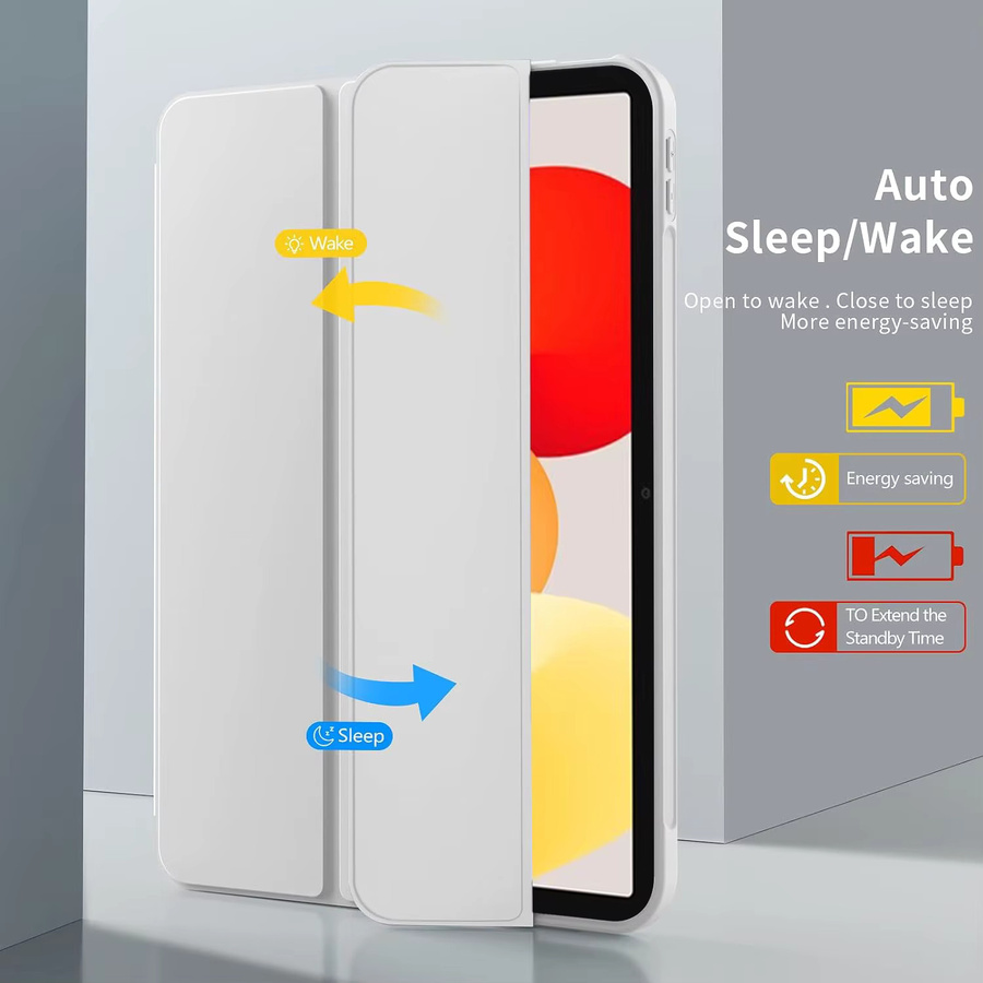 Xiaomi Redmi Pad SE 11 Zoll 2023 Flip-Hülle aus PU-Leder in Lila mit magnetischem Ständer und automatischer Schlaf-Wach-Funktion - Bild 2