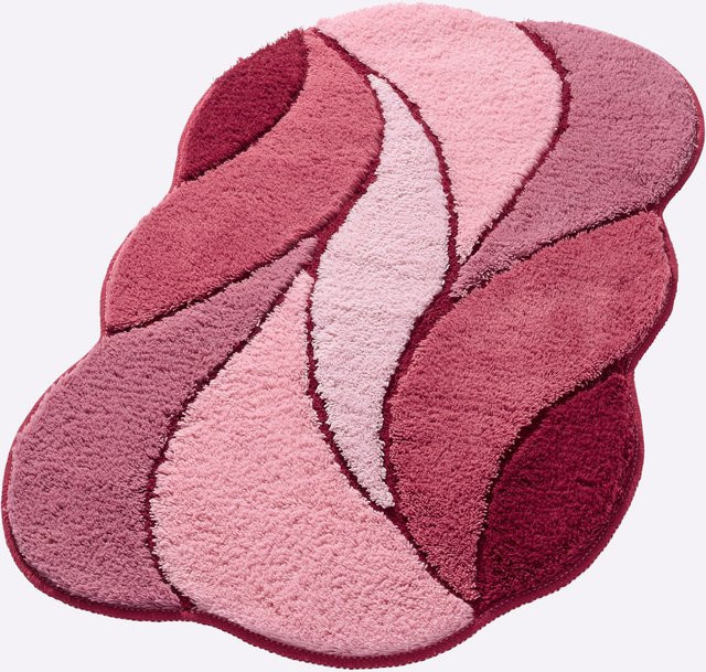 Hagemann Badematte Wolkenform in Pink, rutschhemmend und für Fußbodenheizung geeignet - Bild 1