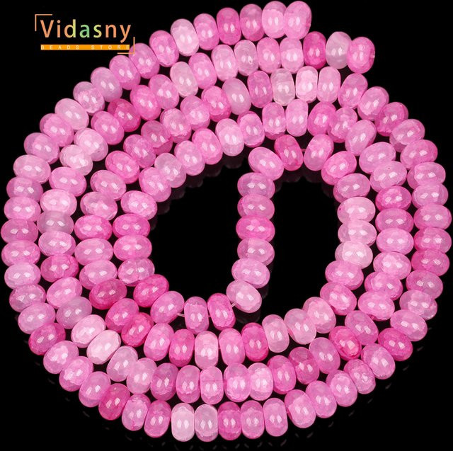 Vidasny Kristall-Rondelle-Perlen, Fuchsia, 15 Zoll - Bild 1