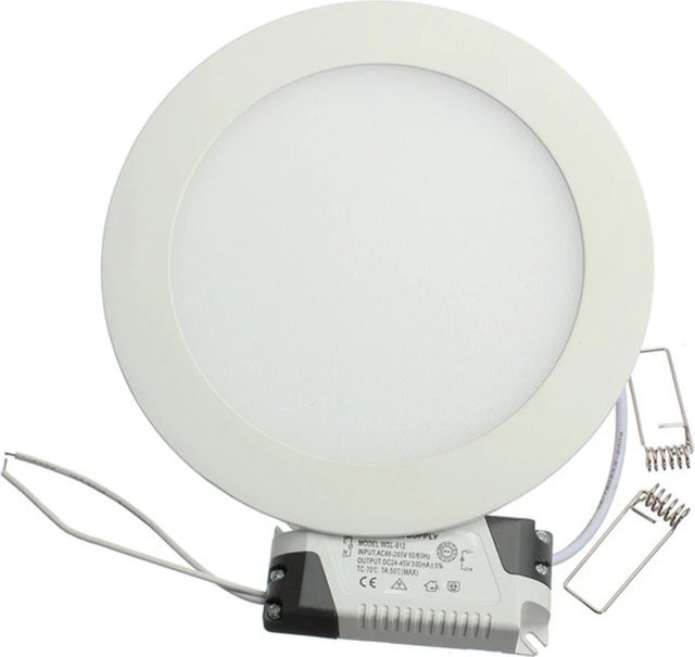 Dimmbare LED-Downlight-Deckeneinbauleuchte in Weiß mit Aluminiumgehäuse und einstellbarer Farbtemperatur (WW-3000K, NW-4000K, CW-6000K) - Bild 1