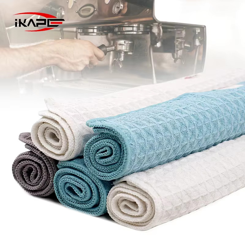 IKAPE Kaffeebar-Handtuch Mikrotuch in Blau für Kaffeemaschinen und Espresso-Bar-Werkzeug - Bild 2