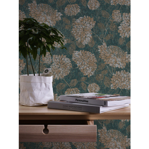 A.S. Création Vliestapete Attractive 2 Floral in Grün und Gold, B/L: 53 x 1005 cm - Bild 5