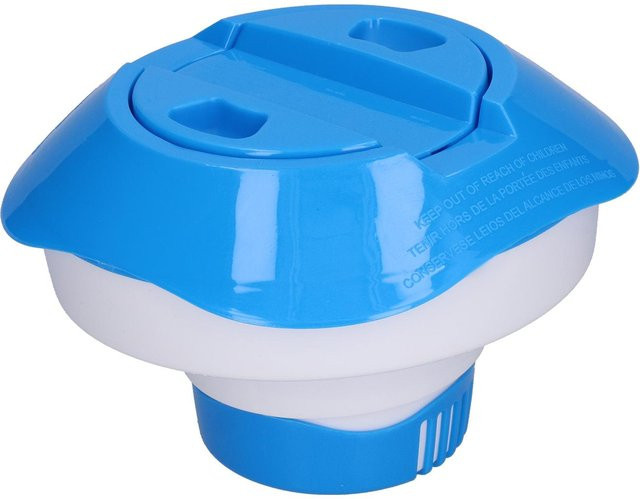 Lixada Teleskop Schwimmender Chlortablettenspender Dosiergerät für das Schwimmbad in Blau - Bild 1