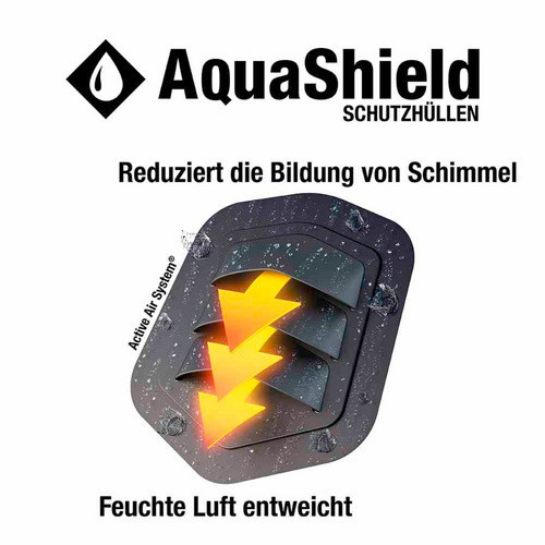 Siena Garden AquaShield Ampelschirm Schutzhülle aus Polyester, Grau, Durchmesser: 55-60 cm, Höhe: 250 cm - Bild 2